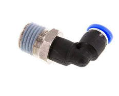 5/32'' x 1/4'' NPT 90deg Elbow Push-in Fitting with Male Threads Brass/PBT NBR Rotatable [2 Pieces]