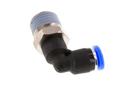 5/32'' x 1/4'' NPT 90deg Elbow Push-in Fitting with Male Threads Brass/PBT NBR Rotatable [2 Pieces]