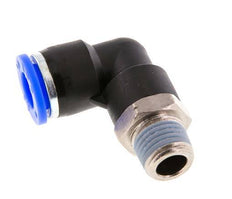 3/8'' x 1/4'' NPT 90deg Elbow Push-in Fitting with Male Threads Brass/PBT NBR Rotatable [2 Pieces]