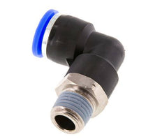 3/8'' x 1/4'' NPT 90deg Elbow Push-in Fitting with Male Threads Brass/PBT NBR Rotatable [2 Pieces]