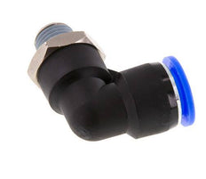 1/2'' x 1/4'' NPT 90deg Elbow Push-in Fitting with Male Threads Brass/PBT NBR Rotatable [2 Pieces]