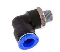 1/2'' x 1/4'' NPT 90deg Elbow Push-in Fitting with Male Threads Brass/PBT NBR Rotatable [2 Pieces]