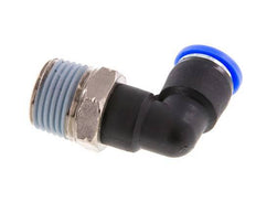 5/16'' x 3/8'' NPT 90deg Elbow Push-in Fitting with Male Threads Brass/PBT NBR Rotatable [2 Pieces]