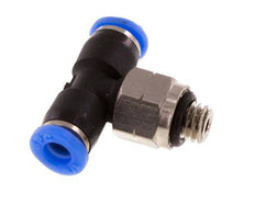 1/8'' x UNF 10-32 Inline Tee Push-in Fitting Brass/PBT NBR Rotatable [2 Pieces]