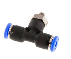 5/32'' x UNF 10-32 Inline Tee Push-in Fitting Brass/PBT NBR Rotatable [2 Pieces]