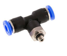 3/16'' x UNF 10-32 Inline Tee Push-in Fitting Brass/PBT NBR Rotatable [2 Pieces]