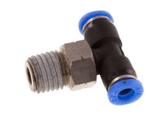 1/8'' x 1/16'' NPT Inline Tee Push-in Fitting with Male Threads Brass/PBT NBR Rotatable [2 Pieces]