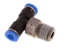 1/8'' x 1/16'' NPT Inline Tee Push-in Fitting with Male Threads Brass/PBT NBR Rotatable [2 Pieces]