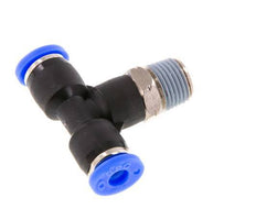 5/32'' x 1/8'' NPT Inline Tee Push-in Fitting with Male Threads Brass/PBT NBR Rotatable [2 Pieces]
