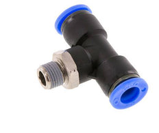 5/16'' x 1/8'' NPT Inline Tee Push-in Fitting with Male Threads Brass/PBT NBR Rotatable [2 Pieces]