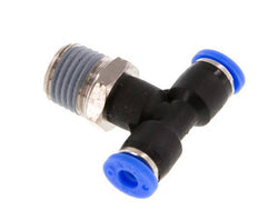 5/32'' x 1/4'' NPT Inline Tee Push-in Fitting with Male Threads Brass/PBT NBR Rotatable [2 Pieces]