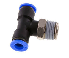 5/16'' x 3/8'' NPT Inline Tee Push-in Fitting with Male Threads Brass/PBT NBR Rotatable [2 Pieces]