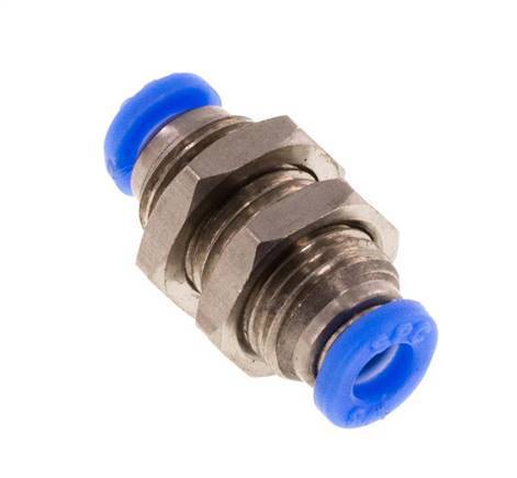 1/8'' Push-in Fitting Brass/PBT NBR Bulkhead [2 Pieces]
