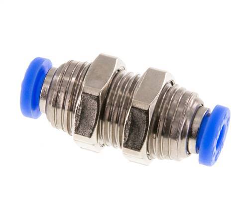 5/32'' Push-in Fitting Brass/PBT NBR Bulkhead [2 Pieces]