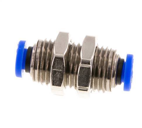 3/16'' Push-in Fitting Brass/PBT NBR Bulkhead [2 Pieces]