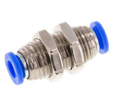 1/4'' Push-in Fitting Brass/PBT NBR Bulkhead [2 Pieces]
