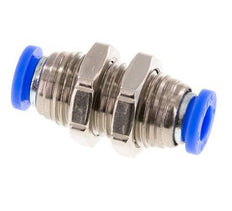 1/4'' Push-in Fitting Brass/PBT NBR Bulkhead [2 Pieces]