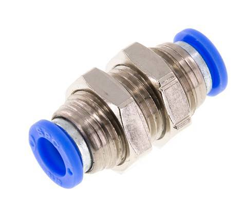 5/16'' Push-in Fitting Brass/PBT NBR Bulkhead [2 Pieces]