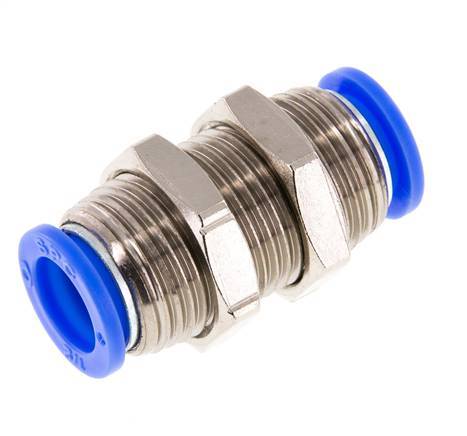 1/2'' Push-in Fitting Brass/PBT NBR Bulkhead