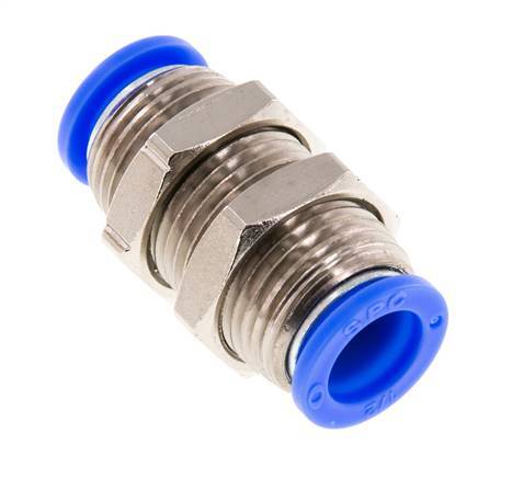 1/2'' Push-in Fitting Brass/PBT NBR Bulkhead