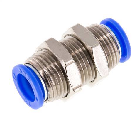 1/2'' Push-in Fitting Brass/PBT NBR Bulkhead