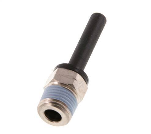 3/16'' x 1/8'' NPT Plug-in Fitting with Male Threads Brass/PBT NBR [2 Pieces]