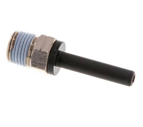 3/16'' x 1/8'' NPT Plug-in Fitting with Male Threads Brass/PBT NBR [2 Pieces]