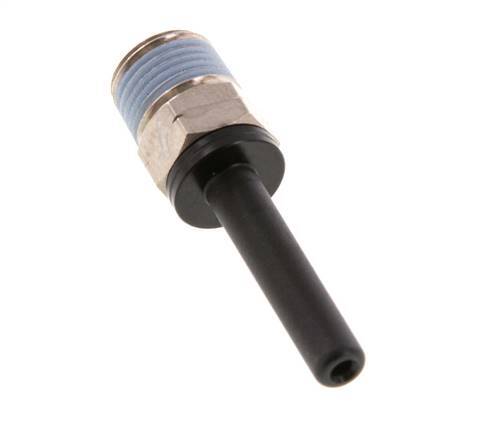 3/16'' x 1/8'' NPT Plug-in Fitting with Male Threads Brass/PBT NBR [2 Pieces]