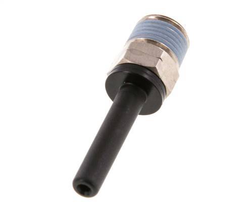 3/16'' x 1/8'' NPT Plug-in Fitting with Male Threads Brass/PBT NBR [2 Pieces]