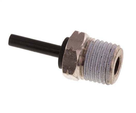 5/32'' x 1/4'' NPT Plug-in Fitting with Male Threads Brass/PBT NBR [2 Pieces]