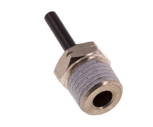 5/32'' x 1/4'' NPT Plug-in Fitting with Male Threads Brass/PBT NBR [2 Pieces]