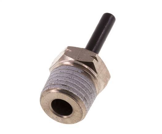 5/32'' x 1/4'' NPT Plug-in Fitting with Male Threads Brass/PBT NBR [2 Pieces]