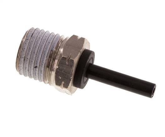 5/32'' x 1/4'' NPT Plug-in Fitting with Male Threads Brass/PBT NBR [2 Pieces]