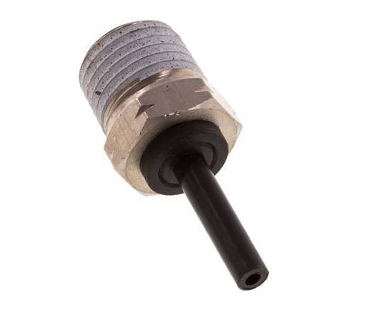 5/32'' x 1/4'' NPT Plug-in Fitting with Male Threads Brass/PBT NBR [2 Pieces]