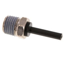 3/16'' x 1/4'' NPT Plug-in Fitting with Male Threads Brass/PBT NBR [2 Pieces]