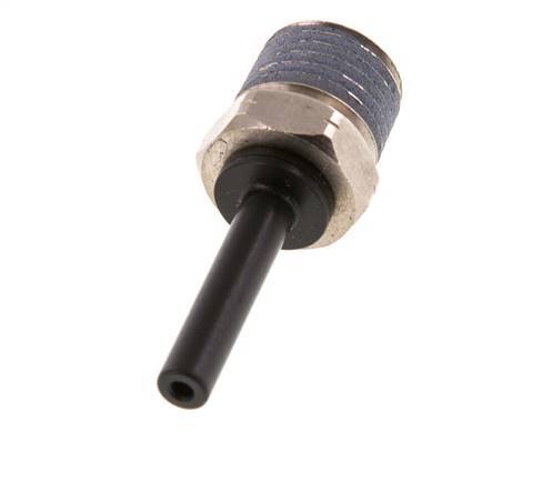 3/16'' x 1/4'' NPT Plug-in Fitting with Male Threads Brass/PBT NBR [2 Pieces]