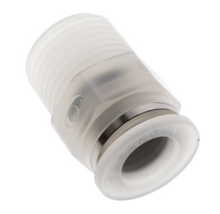 12mm x R1/2'' Push-in Fitting with Male Threads PA EPDM/PTFE