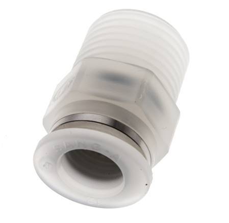 12mm x R1/2'' Push-in Fitting with Male Threads PA EPDM/PTFE