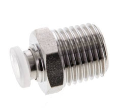 4mm x R1/4'' Push-in Fitting with Male Threads Stainless Steel/PA EPDM/PTFE