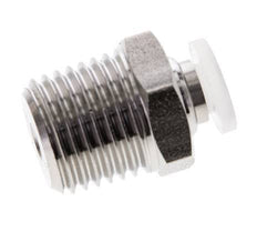 4mm x R1/4'' Push-in Fitting with Male Threads Stainless Steel/PA EPDM/PTFE