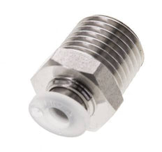 4mm x R1/4'' Push-in Fitting with Male Threads Stainless Steel/PA EPDM/PTFE
