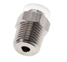 6mm x R1/4'' Push-in Fitting with Male Threads Stainless Steel/PA EPDM/PTFE