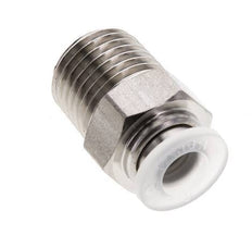 6mm x R1/4'' Push-in Fitting with Male Threads Stainless Steel/PA EPDM/PTFE