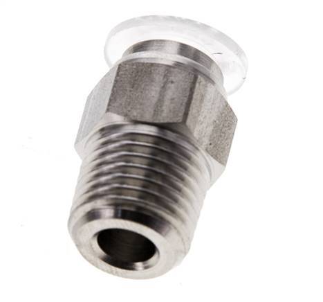 8mm x R1/4'' Push-in Fitting with Male Threads Stainless Steel/PA EPDM/PTFE