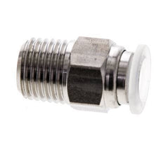 8mm x R1/4'' Push-in Fitting with Male Threads Stainless Steel/PA EPDM/PTFE