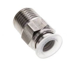 8mm x R1/4'' Push-in Fitting with Male Threads Stainless Steel/PA EPDM/PTFE