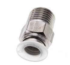 8mm x R1/4'' Push-in Fitting with Male Threads Stainless Steel/PA EPDM/PTFE