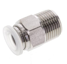 10mm x R3/8'' Push-in Fitting with Male Threads Stainless Steel/PA EPDM/PTFE