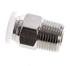 10mm x R3/8'' Push-in Fitting with Male Threads Stainless Steel/PA EPDM/PTFE