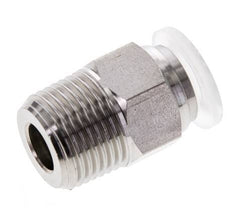 10mm x R3/8'' Push-in Fitting with Male Threads Stainless Steel/PA EPDM/PTFE
